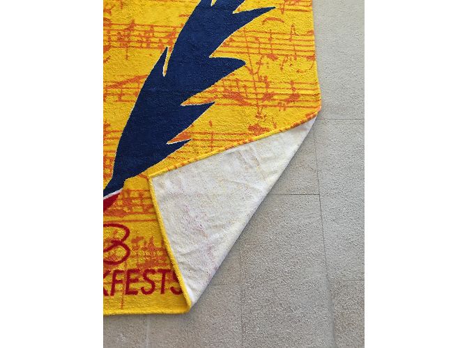 Autre Marque Grande serviette de plage en coton Musikfestspiele 1996 Prague Rouge Bleu Orange Jaune - vue 2