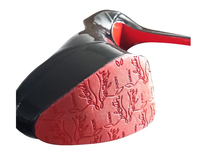Décolleté Christian Louboutin Bianca in vernice nera Nero - vista 2