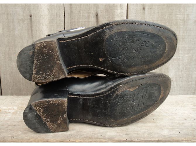 Free Lance Bone's 4 Gero Strap Lederstiefel Schwarz - Ansicht 7