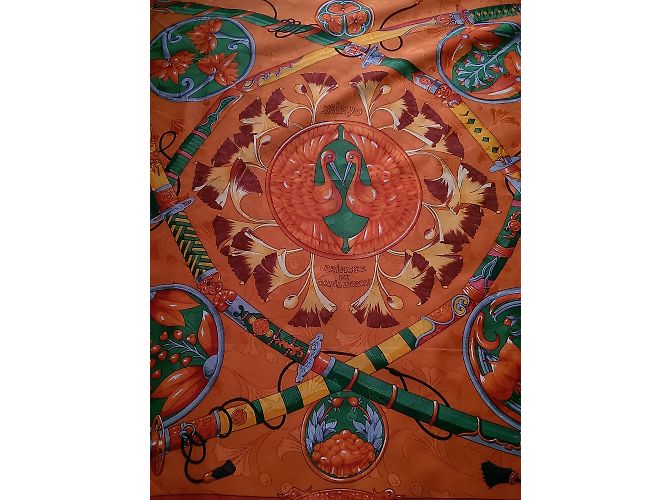 Sciarpa di seta Hermès Daimyo Principi del Sol Levante 90x90 Multicolore - vista 3