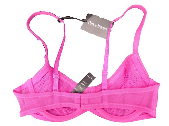 Chantal Thomass Reggiseno Desire rosa in tulle e paillettes 85 B - vista 2