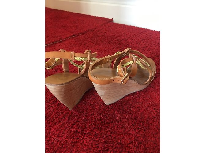 Sandali Paul & Joe in legno beige Taglia 36 - vista 3