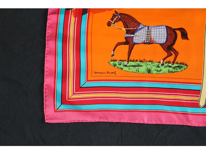 Hermès Lenços Laranja - vista 14