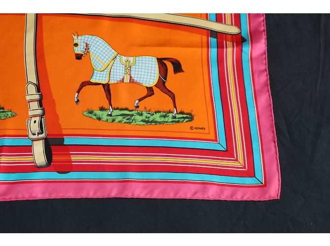 Hermès Lenços Laranja - vista 15