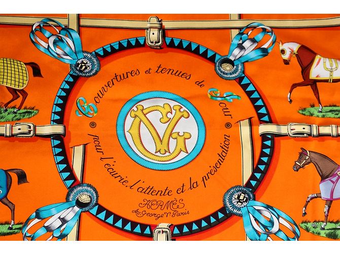 Hermès Lenços Laranja - vista 4