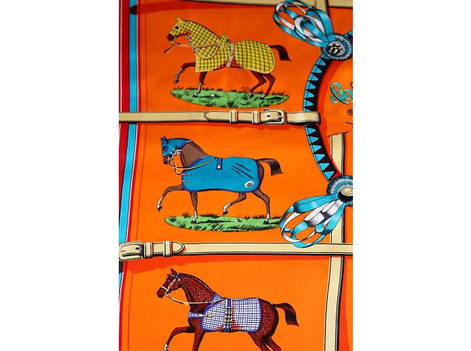 Hermès Lenços Laranja - vista 5