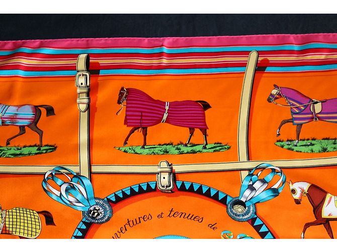 Hermès Lenços Laranja - vista 7
