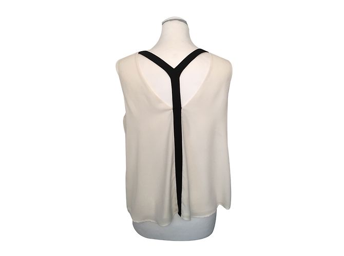 Top Danica Bcbg Max Azria Blanco con Escote en V - vista 2
