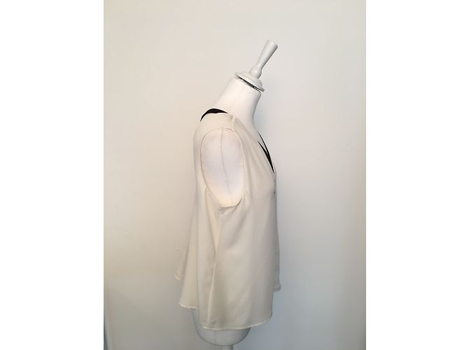 Top Danica Bcbg Max Azria Blanco con Escote en V - vista 3