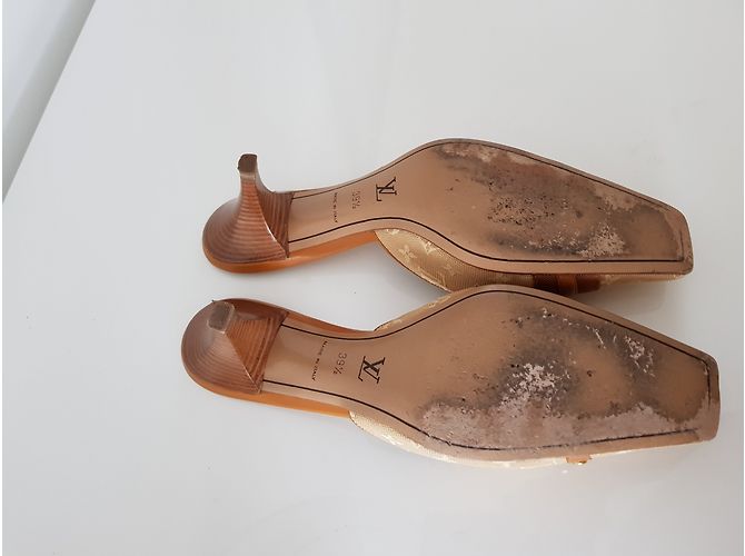 Louis Vuitton monogram kitten heels size Brown - view 5
