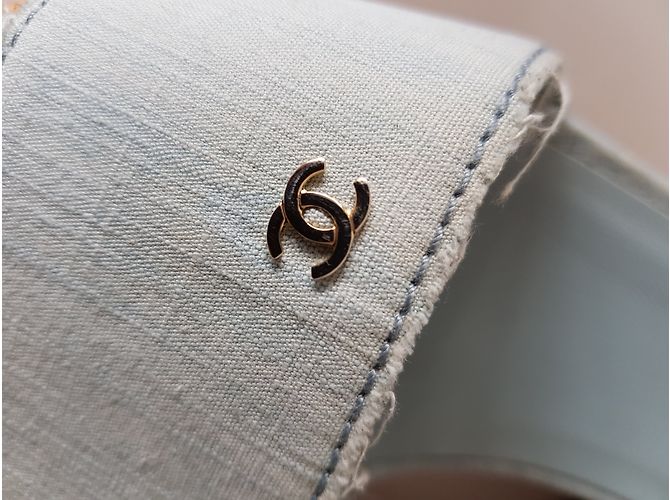 Chanel Mules compensées Bleu - vue 9