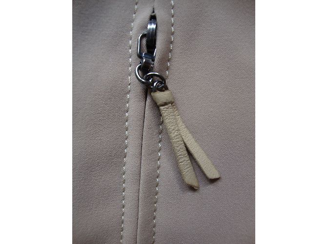 inconnue Jacke Beige mit Lederkragen Größe 3 - Ansicht 5