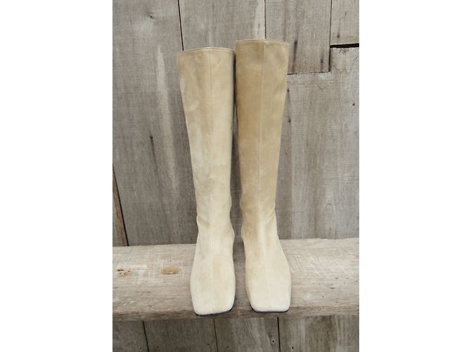 Botas Robert Clergerie de ante beige - vista 4