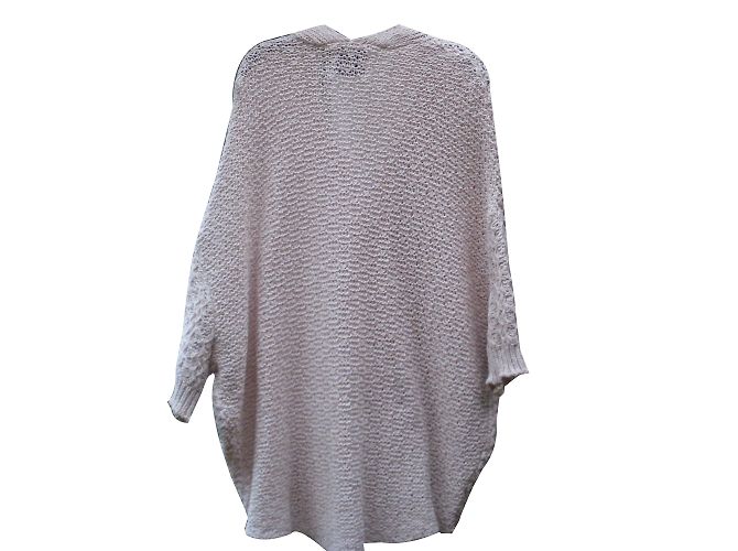 Chaleco de punto Zara beige de algodón forma capa - vista 2