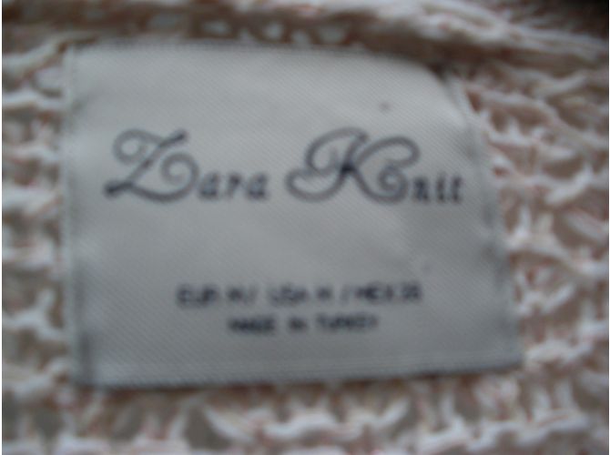 Chaleco de punto Zara beige de algodón forma capa - vista 4