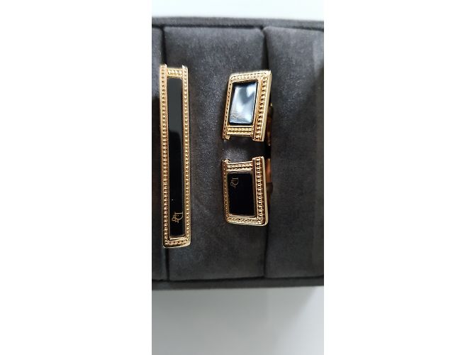 Dior gemelli in onice e oro placcato - vista 7