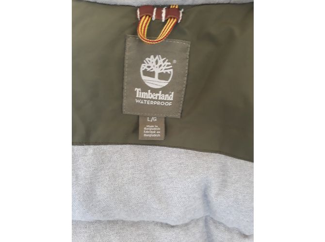 Timberland Daunenjacke Khaki Grün mit Fellfutter Grau - Ansicht 3