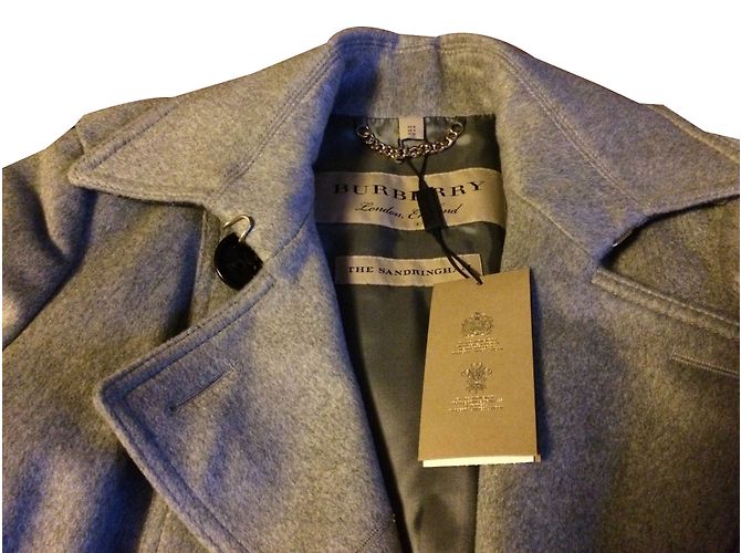 Gabardina Burberry Sandringham de cachemira gris - vista 2