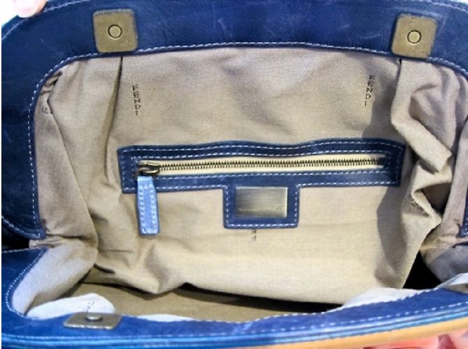 Bolso Fendi de piel color pastel beige azul rosa - vista 3