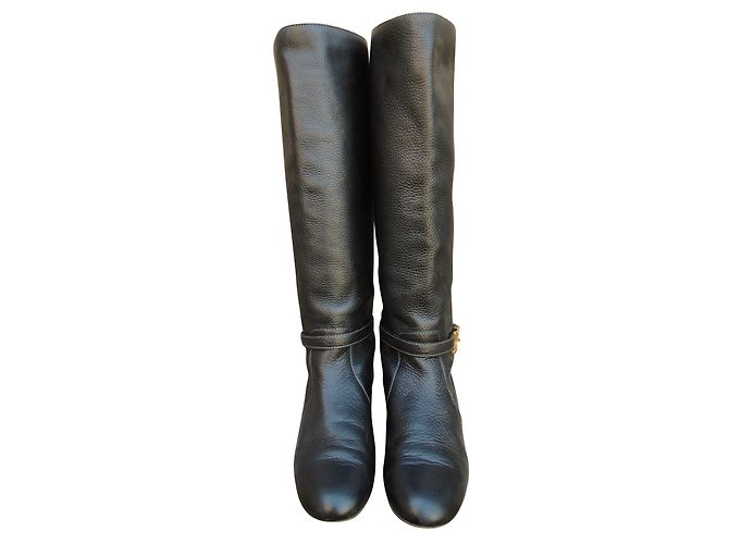 Botas Chloé de piel granulada negra Negro - vista 2