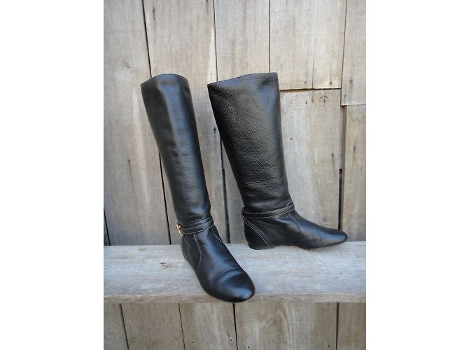 Botas Chloé de piel granulada negra Negro - vista 3