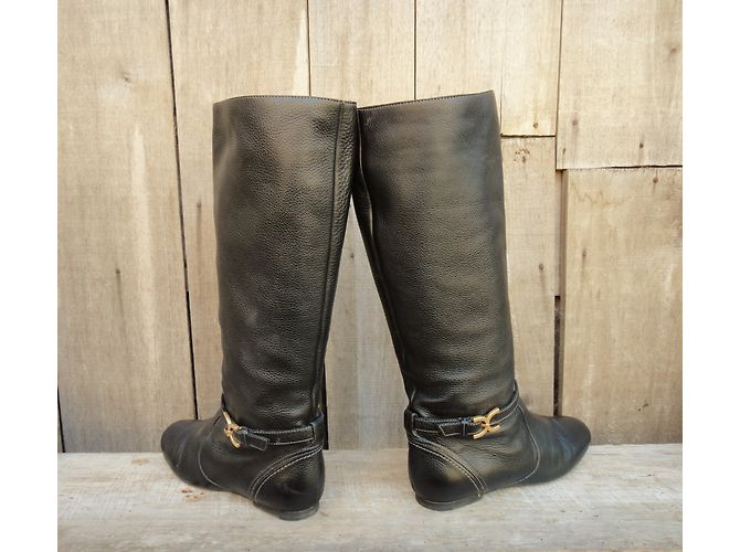Botas Chloé de piel granulada negra Negro - vista 5