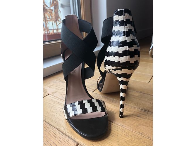 Autre Marque Sandali DEIMILLE in pelle nera tacco 10,5cm Nero - vista 2