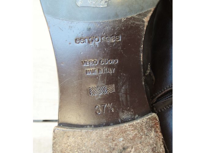 Botas Sergio Rossi de piel de cordero marrón Castaño - vista 10