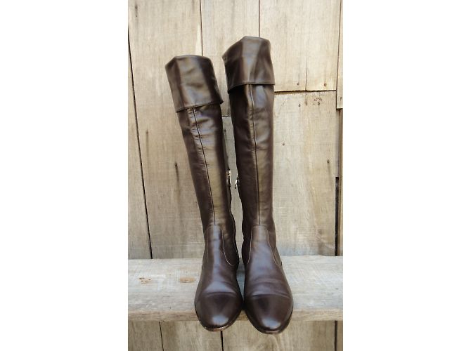 Botas Sergio Rossi de piel de cordero marrón Castaño - vista 7