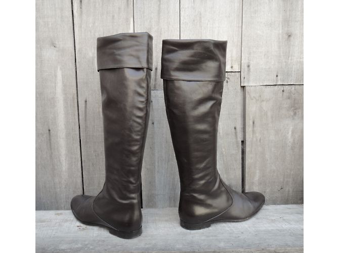Botas Sergio Rossi de piel de cordero marrón Castaño - vista 8