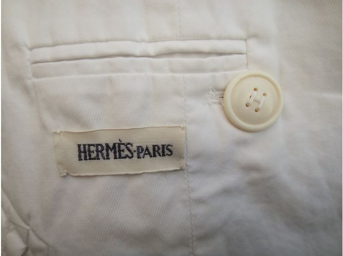 Hermès Impermeabili Bianco - vista 4