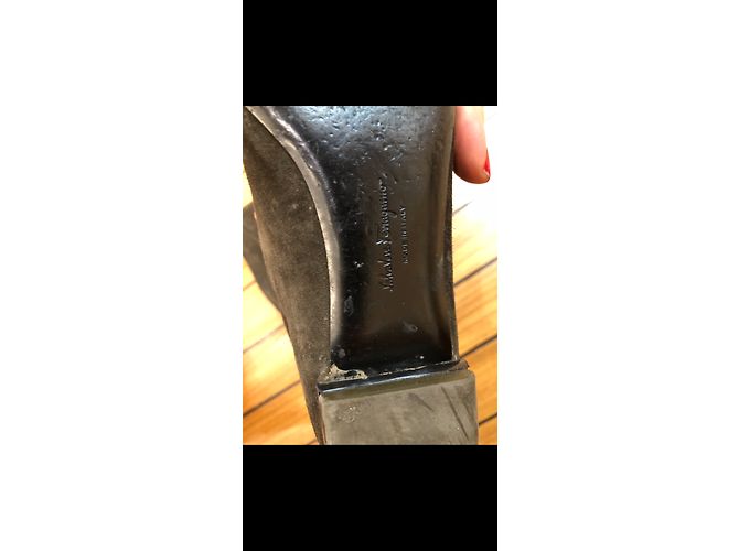 Botas Salvatore Ferragamo de piel de ciervo caqui - vista 6