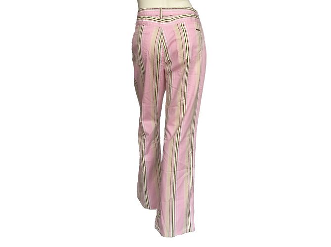 Pantaloni in cotone a righe di Escada - vista 2