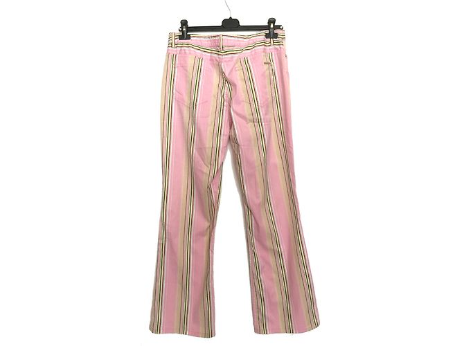 Pantaloni in cotone a righe di Escada - vista 3