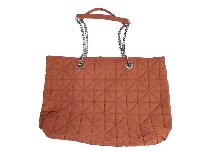 Borsa Shopping Maxi Sonia Rykiel Marrone Pelle e Poliestere - vista 2