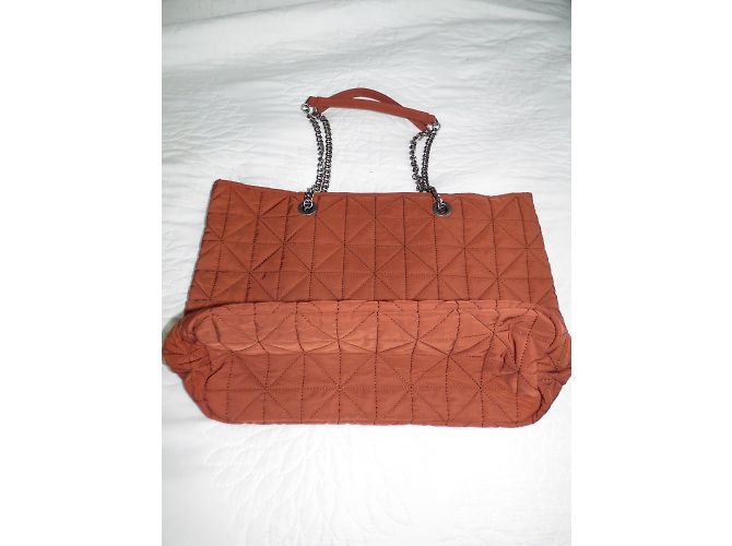 Borsa Shopping Maxi Sonia Rykiel Marrone Pelle e Poliestere - vista 4