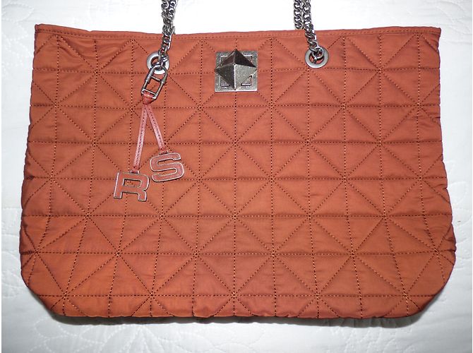 Borsa Shopping Maxi Sonia Rykiel Marrone Pelle e Poliestere - vista 7