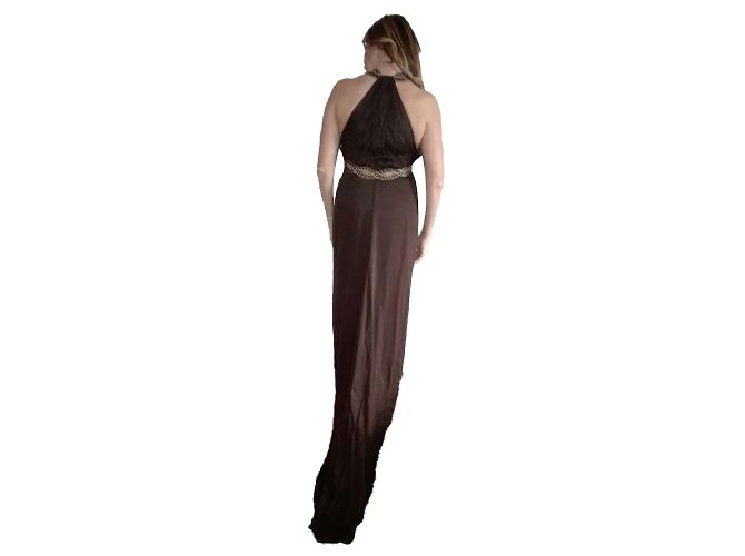 Abito da sera Roberto Cavalli in seta marrone Marrone scuro - vista 2