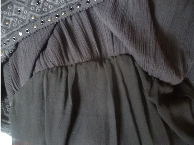 Vestido Isabel Marant de algodón negro bordado - vista 11