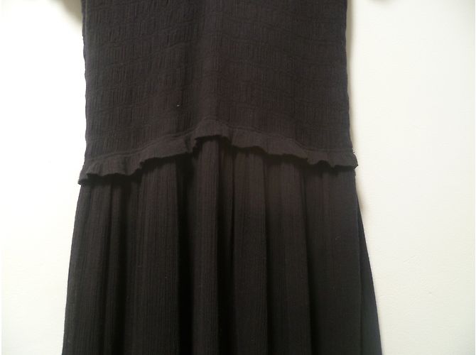Vestido Isabel Marant de algodón negro bordado - vista 4