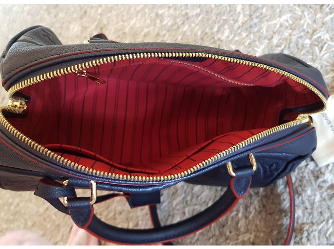 Louis Vuitton SPEEDY BANDOULIÈRE 25 Blu - vista 6