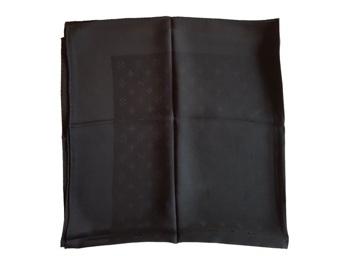 Louis Vuitton Schwarzer Seiden-Monaco Square-Schal - Ansicht 2