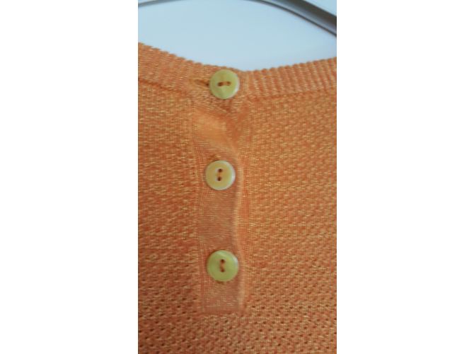 Carven Kleid Rot und Orange aus Satin und Polyester Größe 40 - Ansicht 5