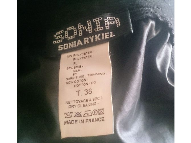 Haut Sonia Rykiel en soie noir - vue 5