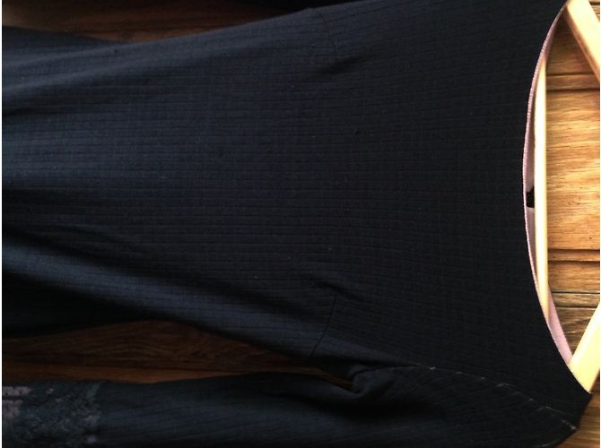 Autre Marque Ikito Mittellanges Kleid aus schwarzem Netz - Ansicht 3