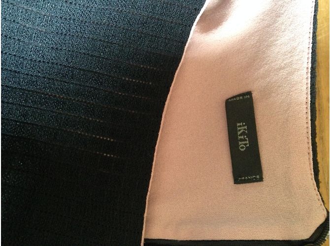 Autre Marque Ikito Mittellanges Kleid aus schwarzem Netz - Ansicht 4