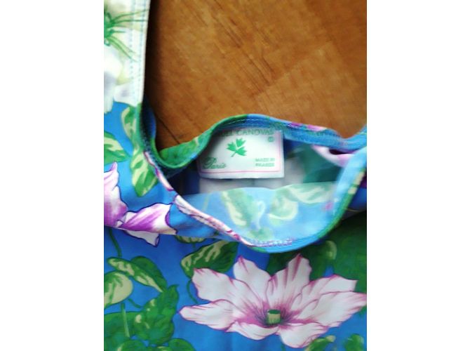 Autre Marque CANOVAS Kurzarm Top mit Blumenmuster Blau Mehrfarben - Ansicht 3