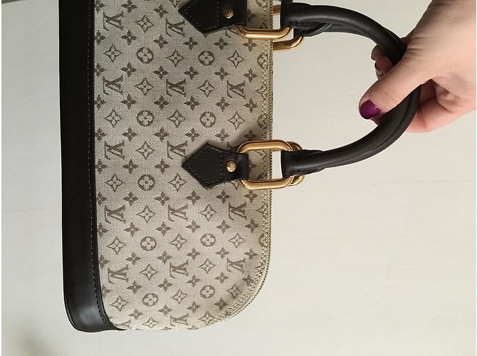 Borsa Louis Vuitton Crema in tela - vista 2