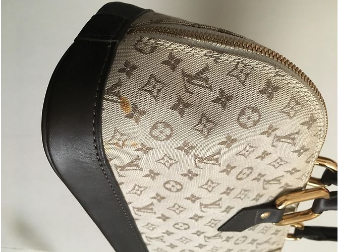 Borsa Louis Vuitton Crema in tela - vista 3
