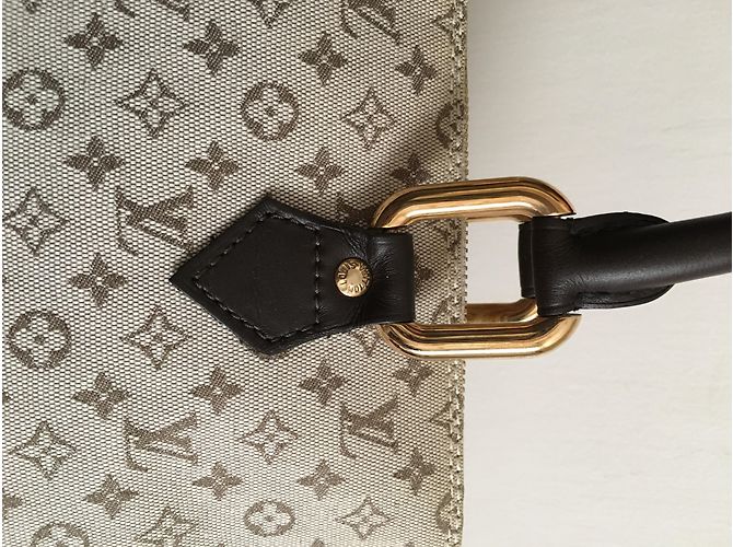 Borsa Louis Vuitton Crema in tela - vista 6